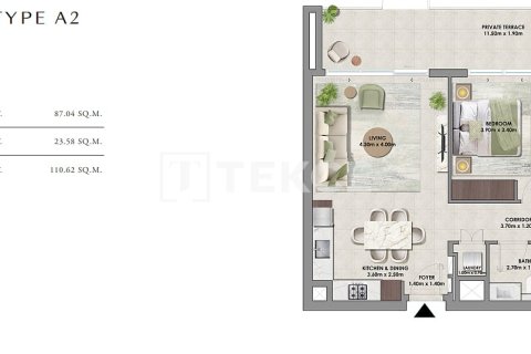 Apartman u Dubai Hills Estate, UAE 1 spavaća soba, 64 m2 Br. 739446 - fotografija 15
