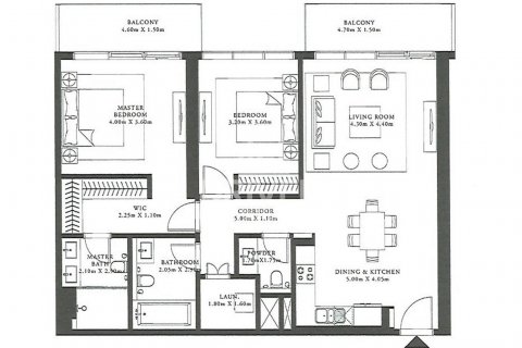 Byt v Dubai Harbour, Dubai, SAE 2 ložnice, 123 m² Č.: 602420 - fotografie 14