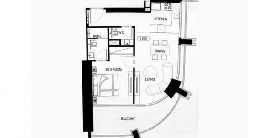 Apartment in Binghatti Skyrise in Business Bay, Dubai, UAE 2 bedrooms, 120.69 sq.m. № 564945
