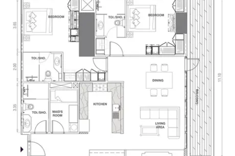 Apartment in MBL Signature in Jumeirah Lake Towers, Dubai, UAE 1 room, 56 sq.m. № 704849 - photo 12