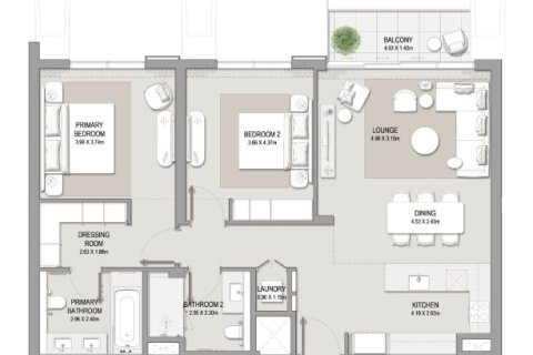 Lakás itt: City Walk, Dubai, EAE, 1 hálószoba, 75 m², azonosító: 704495 - fénykép 22