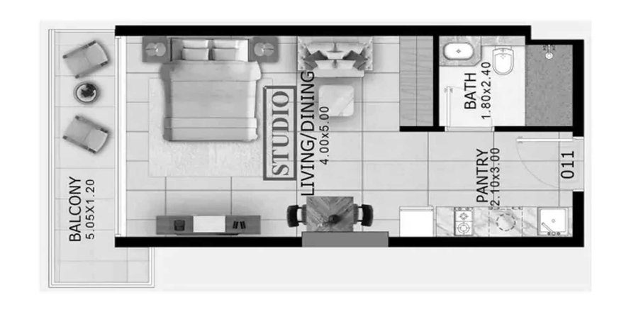 Apartmán v Arlington Park v Dubai Land, SAE 1 izba, 40.88 m2 č. 711848