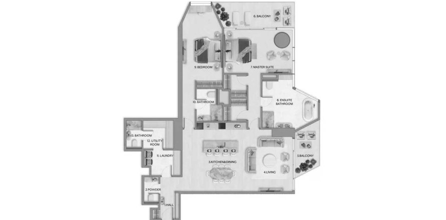 Apartamento em Al Reem Island, Abu Dhabi, EAU 2 quartos, 213.03 m2 № 688125