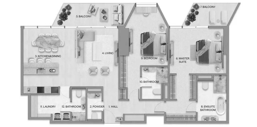 Appartement à Al Reem Island, Abu Dhabi, EAU: 2 chambres, 167.32 m2 № 737700