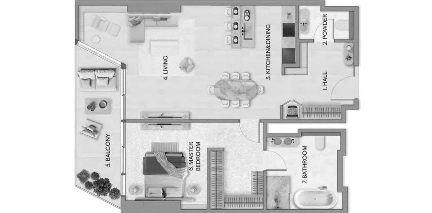 Пәтер Riviera Residences, Аль-Рим, Абу-Даби, БАӘ-да 1 жатын бөлме, 91.14 м² № 737698