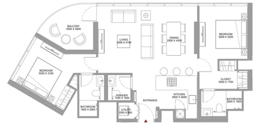 Apartment in Bayside Marina Residences in Umm Al Quwain, UAE 2 bedrooms, 94.9 sq.m. № 714243