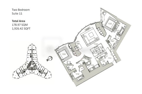 Apartemen di Downtown Dubai (Downtown Burj Dubai), UEA 2 kamar tidur, 191.2 m2 nomor 631698 - foto 30