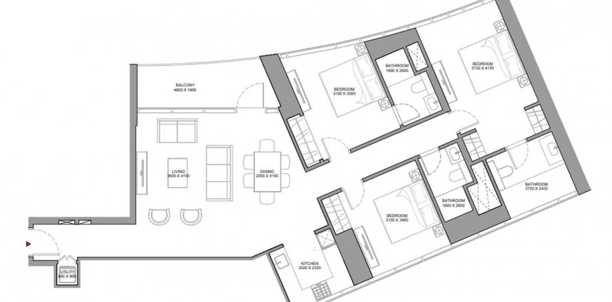 Byt v Skyvue Spectra v Nadd Al Sheba, Dubai, SAE 3 ložnice, 138.38 m² Č.: 575717