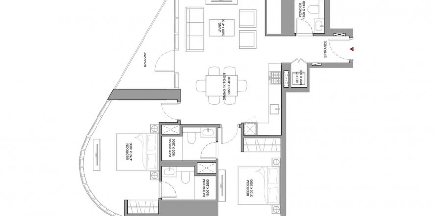 Byt v Skyvue Spectra v Nadd Al Sheba, Dubai, SAE 2 ložnice, 96.2 m² Č.: 575715