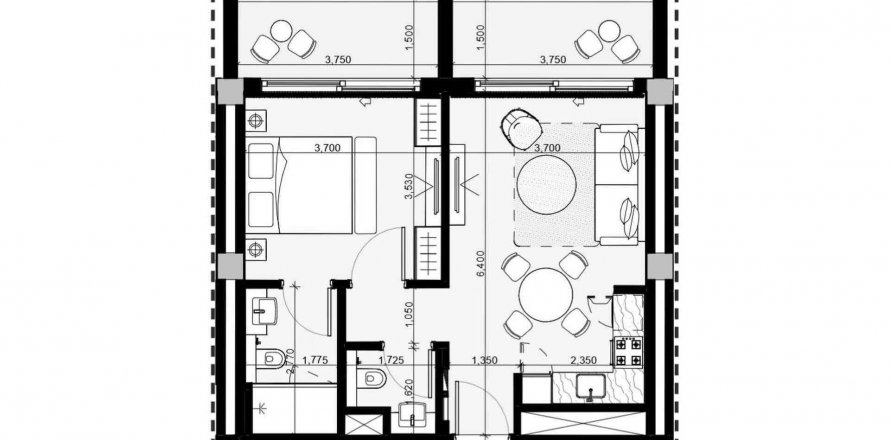 Byt v Arian v Downtown Jebel Ali, Dubai, SAE 1 ložnice, 53.86 m² Č.: 564675