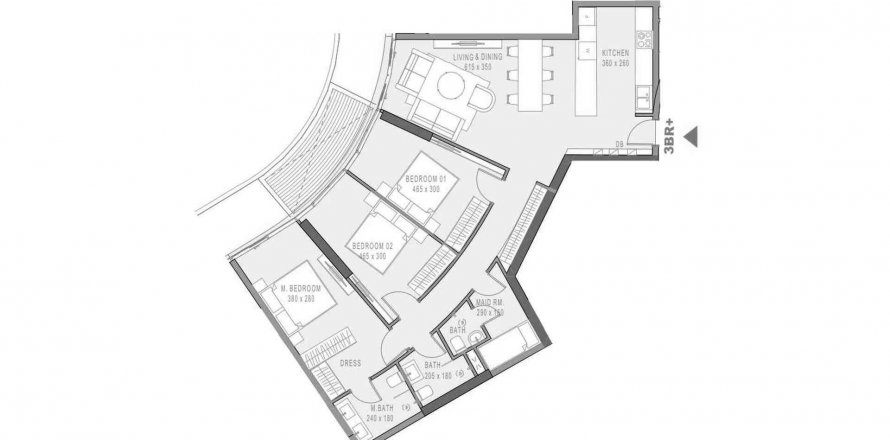 آپارتمان در Al Reem Island، Abu Dhabi ، امارات متحده عربی 3 خوابه ، 120.12 متر مربع.  شماره 579818