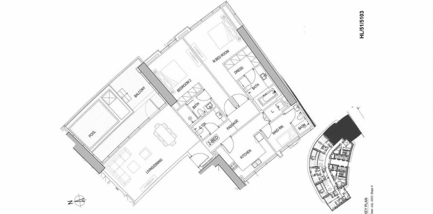 Apartamento em Maritime City, Dubai, EAU 2 quartos, 190.72 m2 № 307689