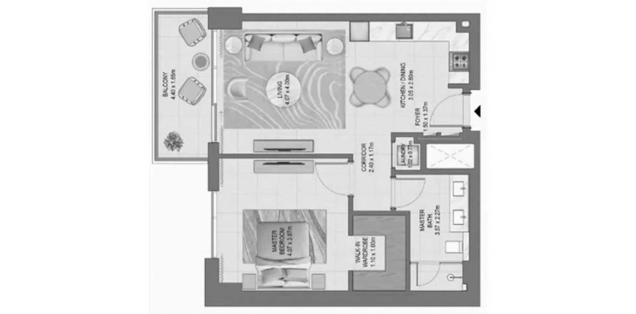 Apartmán v Golf Fields v Dubai South (Dubai World Central), SAE 1 spálňa, 73.49 m2 č. 715985