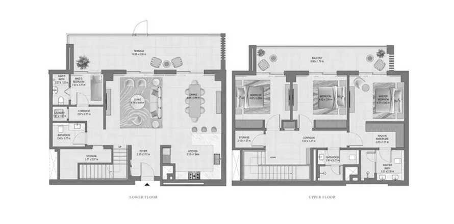 Kamienica w Dubai South (Dubai World Central), Dubai, ZEA 3 sypialnie, 248.05 mkw. nr 715988