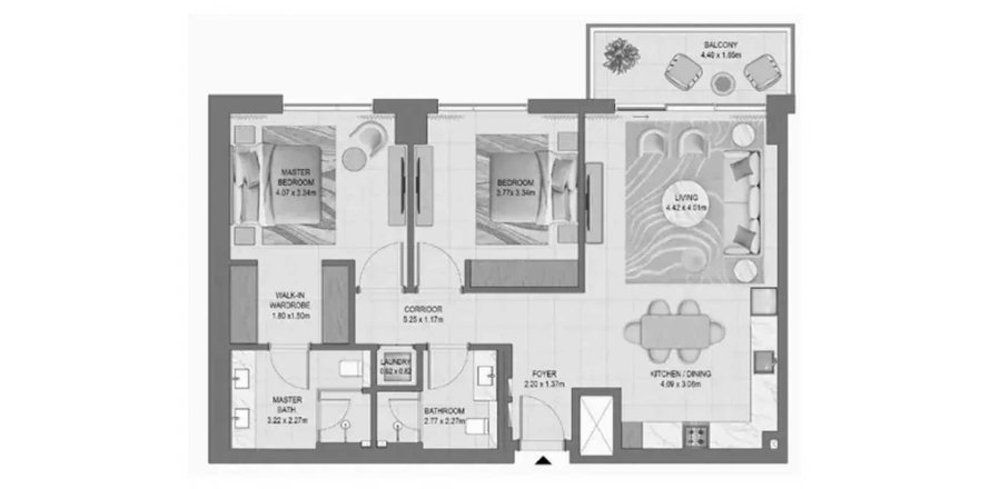 Wohnung in Dubai South (Dubai World Central), Dubai, VAE: 2 Schlafzimmer, 109.44 m2 Nr. 715986