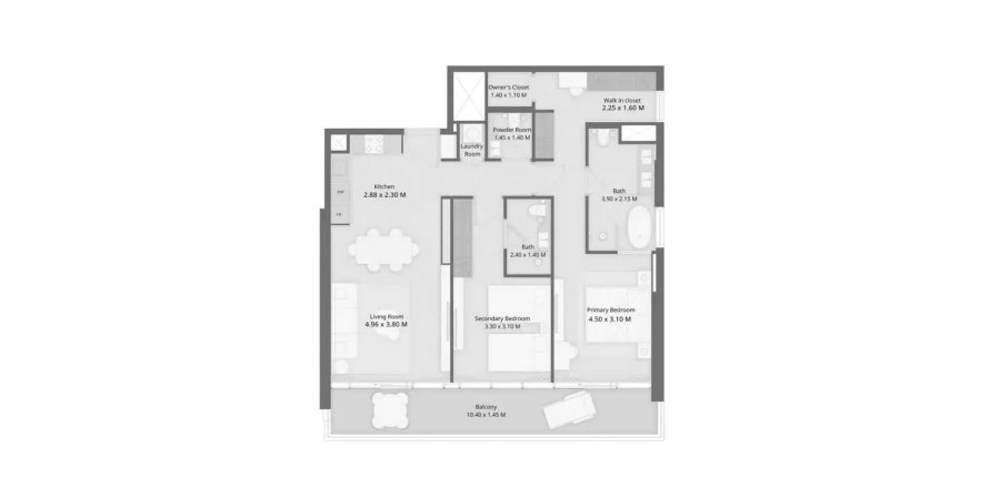 Apartament w Al Marjan Island, Ras Al Khaimah, ZEA 2 sypialnie, 122.84 mkw. nr 704133