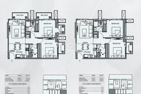Apartament de vânzare în Jumeirah Village Circle, Dubai, EAU 2 dormitoare, 75 mp.  №691661 - poză 21