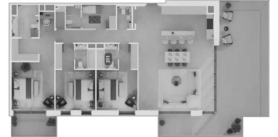 Korter asukohaga SAMA YAS on the Yas Island, Abu Dhabi, AÜE: 3 magamistoaga, 268.58 m² Nr 737712