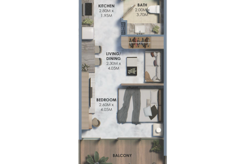 Huoneisto Dubai Land, Arabiemiraatit 1 huone, 42 m2 № 732428 - kuva 7