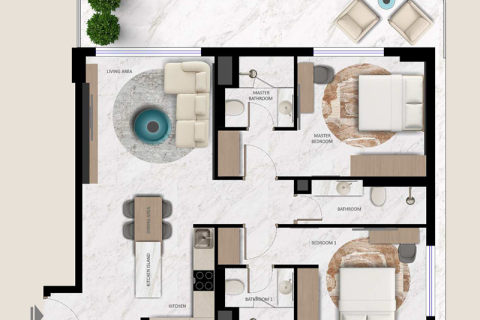 Leilighet til salgs i Dubai Land, Dubai, Emiratene 1 soverom, 71 kvm Nr. 732432 - Foto 6