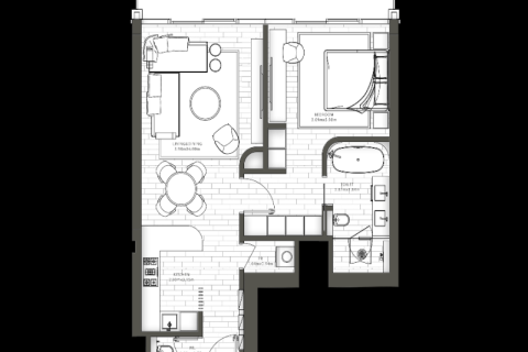 Lägenhet till försäljning i Al Barsha, Dubai, UAE 1 rum, 45 kvm Nr. 732429 - fotografi 3