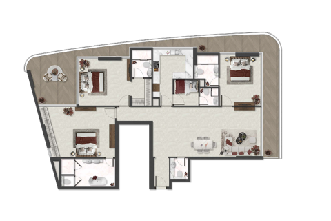 Apartman u Al Marjan Island, Ras Al Khaimah, UAE 1 spavaća soba, 68 m2 Br. 689996 - fotografija 7
