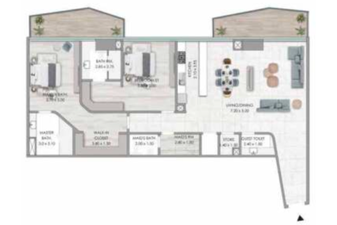 شقة للبيع في مرسى دبي، دبي، الإمارات العربية المتحدة 2 غرفة نوم ، 189 متر مربع ، رقم 689992 - صورة 5