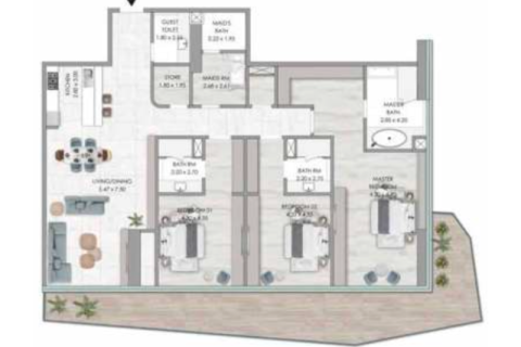 شقة للبيع في مرسى دبي، دبي، الإمارات العربية المتحدة 2 غرفة نوم ، 189 متر مربع ، رقم 689992 - صورة 6