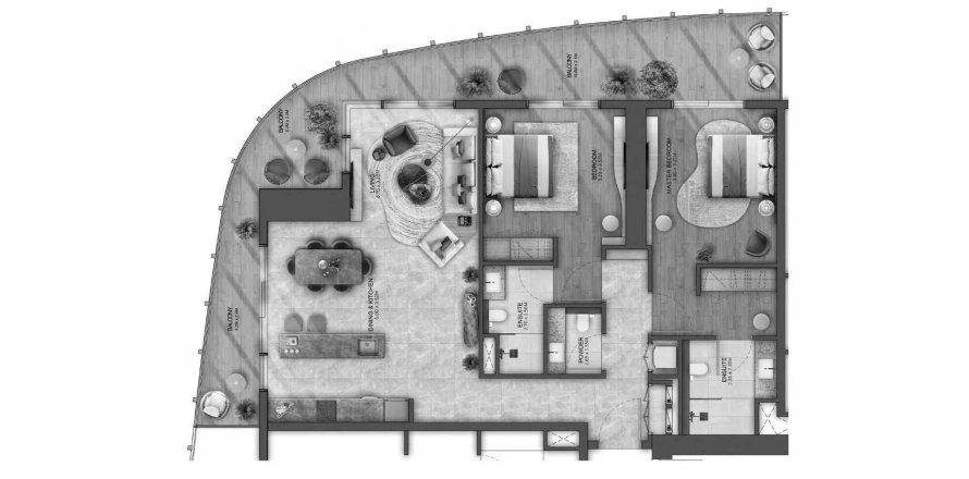 Apartment in Kanyon Beyond in Maritime City, Dubai, UAE 2 bedrooms, 115 sq.m. № 680472