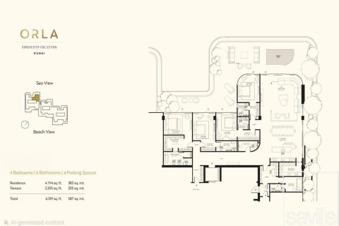 Dzīvoklis Palm Jumeirah, Dubaijā, AAE 4 istabas, 660 m2 Nr. 650757 - attēls 12