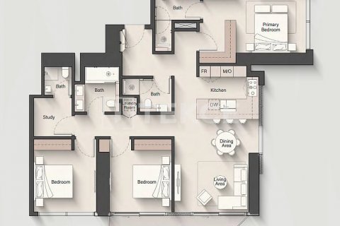 Apartament në Jumeirah Islands, Dubai, Emiratet e Bashkuara Arabe 1 dhomë gjumi, 76 m2. № 614108 - Foto 17