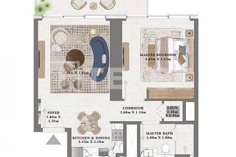 Byt v Dubai, SAE 2 ložnice, 115 m² Č.: 614112 - fotografie 12