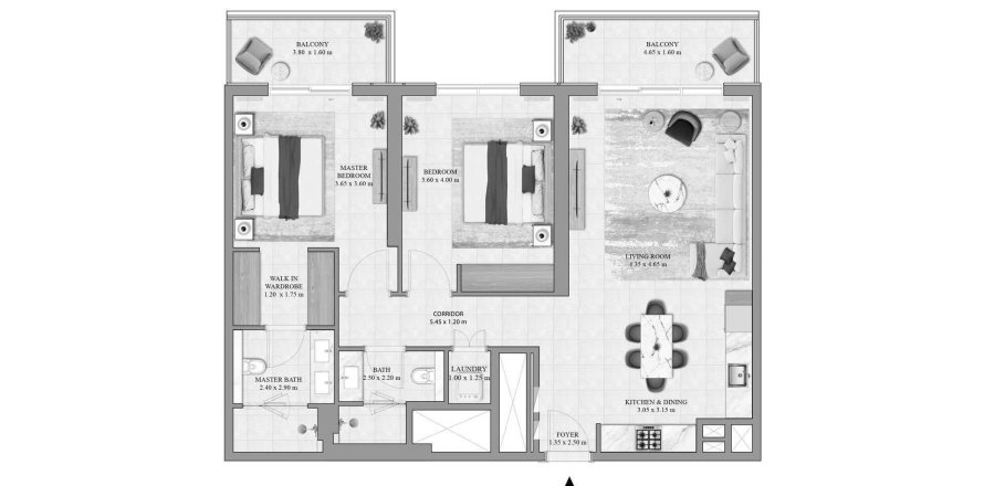 Apartmen di Greencrest di Dubai Hills Estate, UAE 2 bilik tidur, 118 meter persegi № 687019