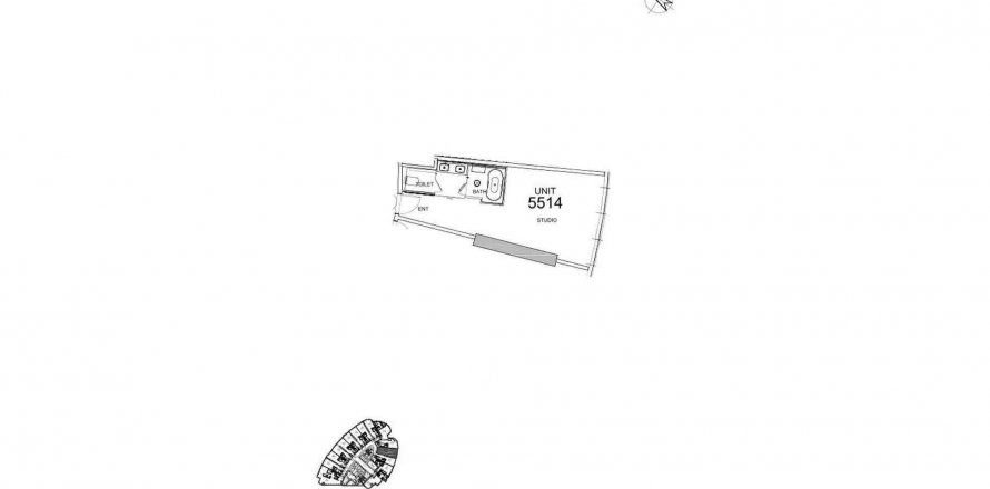 Byt v TOWERS BY PARAMOUNT v Business Bay, Dubai, SAE 45.7 m² Č.: 574463