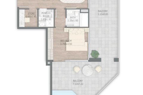 Byt v Al Satwa, Dubai, SAE 1 ložnice, 124.4 m² Č.: 622772 - fotografie 11