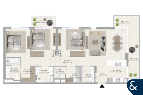 Apartmen di Dubai Hills Estate, Dubai, UAE 3 bilik tidur, 147 meter persegi № 666865 - foto 10