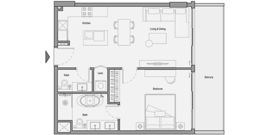 Byt v 113 Residences by Iman v Al Sufouh, Dubai, SAE 1 ložnice, 64 m² Č.: 718235