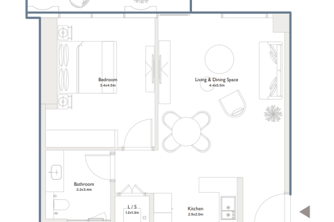 Lakás itt: Jumeirah Islands, Dubai, EAE, 1 hálószoba, 77 m², azonosító: 690009 - fénykép 11