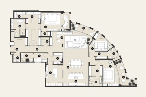 Apartment sa Al Hamra Village, Ras Al Khaimah, UAE 2 silid-tulugan, 857 sq.m. № 690010 - larawan 4