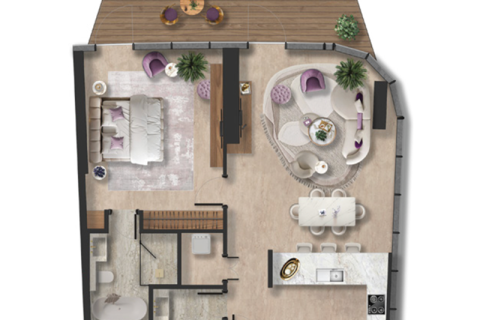 Apartman u Al Marjan Island, Ras Al Khaimah, UAE 1 soba, 46 m2 Br. 690004 - fotografija 11