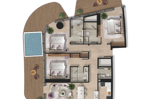 Apartman u Al Marjan Island, Ras Al Khaimah, UAE 1 soba, 46 m2 Br. 690004 - fotografija 13