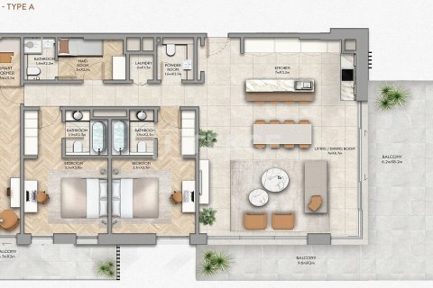 Bliźniak na sprzedaż w Yas Island, Abu Dhabi, ZEA 2 sypialnie, 306 mkw., nr 670158 - zdjęcie 19