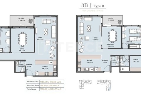 Dzīvoklis Yas Island, Abu Dhabijā, AAE 1 istaba, 41 m2 Nr. 670159 - attēls 11