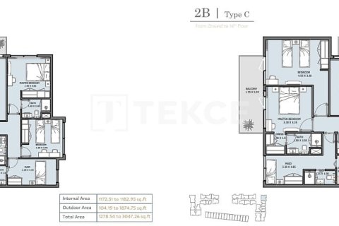 Dzīvoklis Yas Island, Abu Dhabijā, AAE 1 istaba, 41 m2 Nr. 670159 - attēls 10