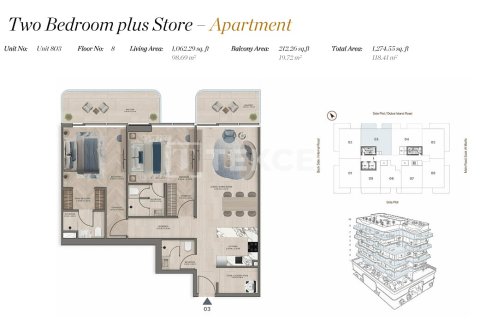 Huoneisto Dubai, Arabiemiraatit 2 makuuhuonetta, 112 m2 № 703130 - kuva 17