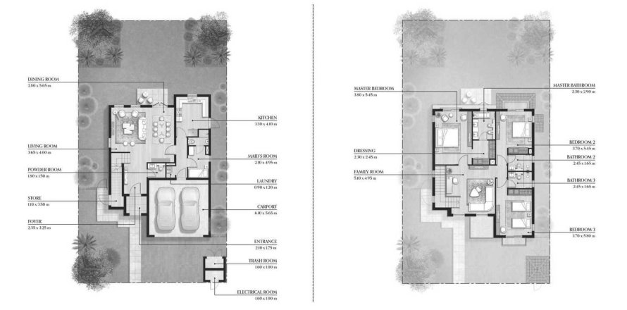 Vila v Bloom Living Malaga v Abu Dhabi, SAE 3 spálne, 254 m2 č. 650472