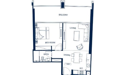 Apartemen di Business Bay, Dubai, UEA 1 kamar tidur, 78.9 m2 nomor 652126 - foto 9