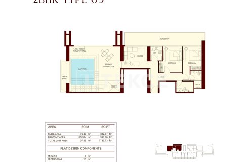 Apartament na sprzedaż w Jumeirah Village Circle, Dubai, ZEA 2 sypialnie, 108 mkw., nr 565109 - zdjęcie 11