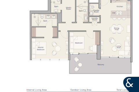 Business Bay, Dubai, UAE의 판매용 아파트 침실 2개, 131제곱미터 번호 666487 - 사진 14