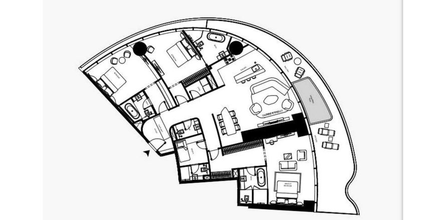 Floor plan «3BR», 3 bedrooms, in MERCEDES-BENZ PLACES